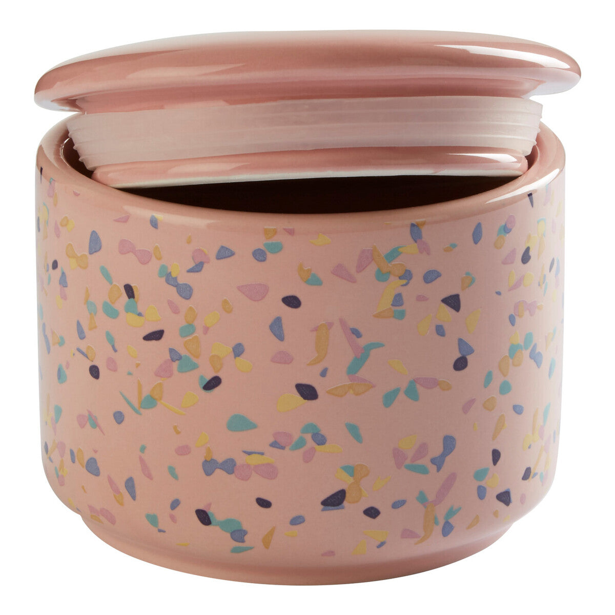 Small Pink Terrazzo Storage Canister | Yuki