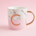Marble Effect and Pink Monogram Mug C | Frosted Deco