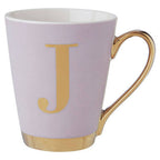 Lilac Monogram Mug J | Frosted Deco