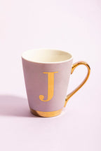 Lilac Monogram Mug J | Frosted Deco