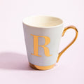 Mimo Green Frosted Deco R Letter Monogram Mug.