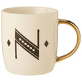 White Monogram Mug N | Diamond Deco