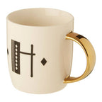 White Monogram Mug H | Diamond Deco
