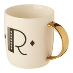 White Monogram Mug R | Diamond Deco