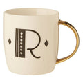 White Monogram Mug R | Diamond Deco