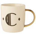 White Monogram Mug C | Diamond Deco