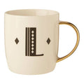 White Monogram Mug L | Diamond Deco