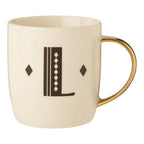 White Monogram Mug L | Diamond Deco