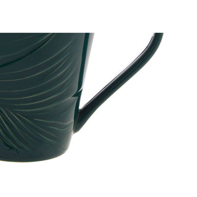 Bali Dark Green Leaf Design Mug