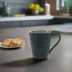 Bali Dark Green Leaf Design Mug