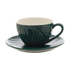 Dark Green Espresso Cup and Saucer | Bali
