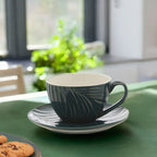 Dark Green Espresso Cup and Saucer | Bali