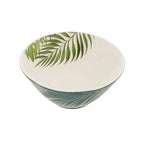 Dark Green Medium Salad Bowl with Leaf Design | Bali
