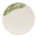 Dark Green Medium Salad Bowl with Leaf Design | Bali