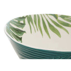 Dark Green Large Salad Bowl with Leaf Design | Bali