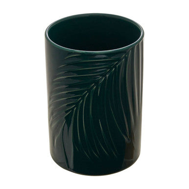 Dark Green Medium Storage Jar with Bamboo Lid | Bali