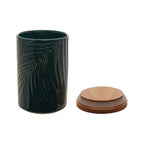 Dark Green Medium Storage Jar with Bamboo Lid | Bali