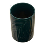 Dark Green Medium Storage Jar with Bamboo Lid | Bali