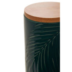 Dark Green Medium Storage Jar with Bamboo Lid | Bali