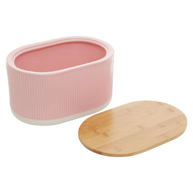 Pink Bread Bin in Stoneware | Geome