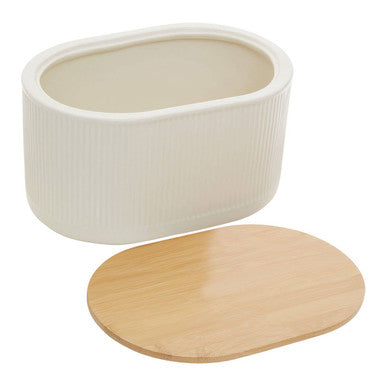 Cream Bread Bin in Stoneware | Geome