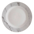16 Piece White and Grey Marble Effect Dinner Set | Avie