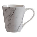 16 Piece White and Grey Marble Effect Dinner Set | Avie
