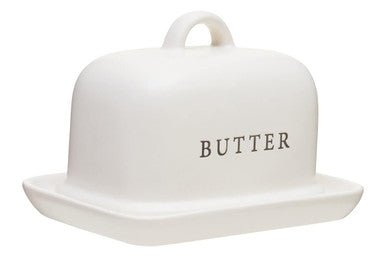 Cream Large Butter Dish | Farmhouse