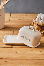 Cream Large Butter Dish | Farmhouse