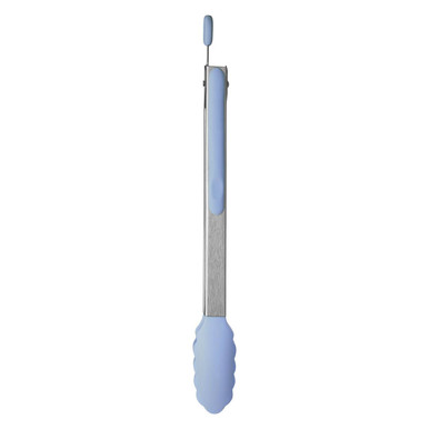 Light Blue Silicone And Stainless Steel Tongs | Zing