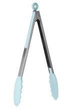 Light Blue Silicone And Stainless Steel Tongs | Zing