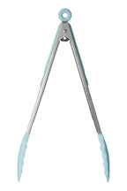 Light Blue Silicone And Stainless Steel Tongs | Zing