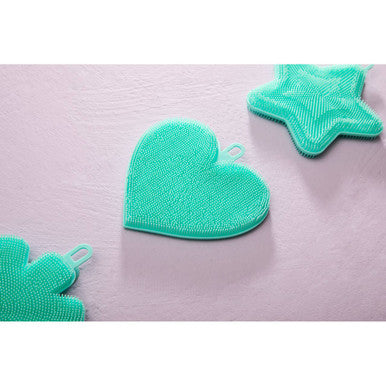 Set of 3 Teal Silicone Dish Scrubbers | Mimo