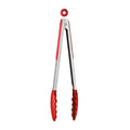Stainless Steel And Red Silicone Tongs | Zing