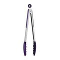 Stainless Steel And Purple Silicone Tongs | Zing