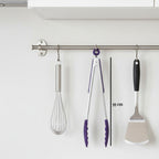 Stainless Steel And Purple Silicone Tongs | Zing