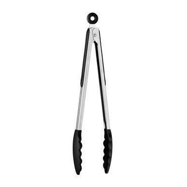 Black Silicone And Stainless Steel Tongs | Zing