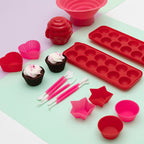 Hallie Set of Four Non Stick Heart | Silicone Moulds