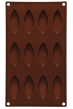 Hallie 12 Elongated Oval Shape Silicone | Chocolate Mould