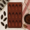 Hallie 12 Elongated Oval Shape Silicone | Chocolate Mould