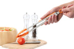 Orange Silicone And Stainless Steel Tongs | Zing