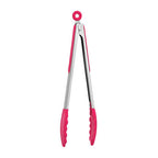 Hot Pink Silicone And Stainless Steel Tongs | Zing