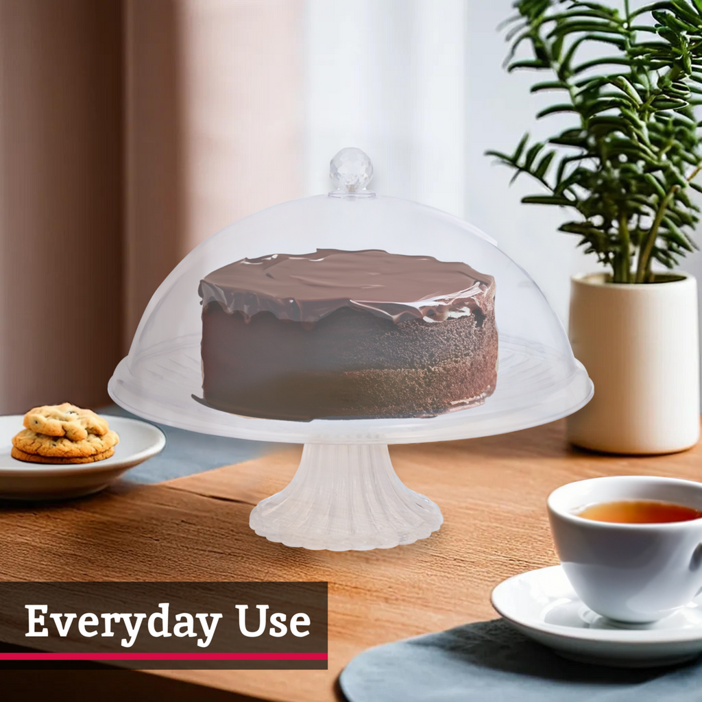 Clear Acrylic Cake Stand with Dome Lid | Faye
