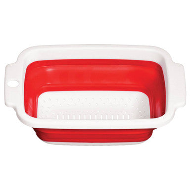Red And White Collapsible Colander | Zing