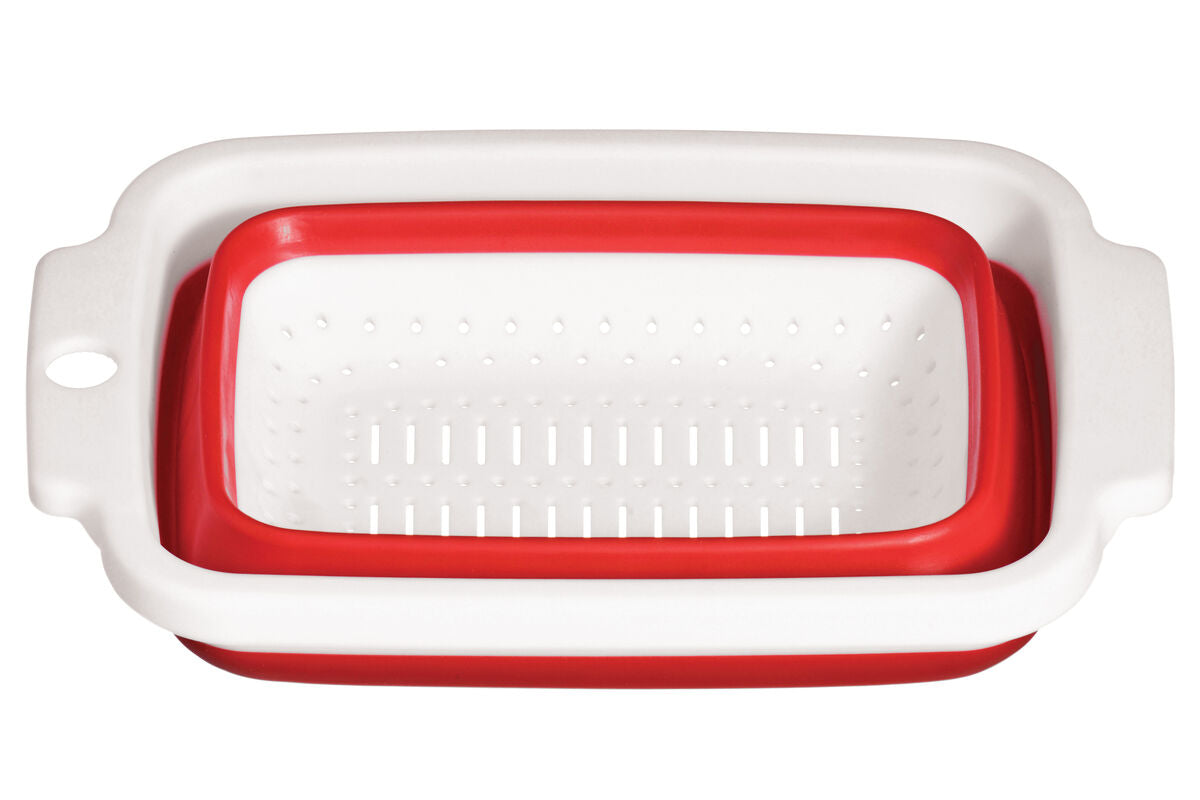 Red And White Collapsible Colander | Zing