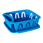 Blue Plastic Dish Drainer with Removable Tray | Laurie