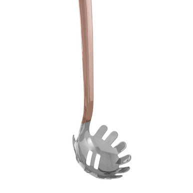 Stainless Steel Spaghetti Spoon with Copper Finish Handle | Freya
