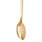 Gold Finish Slotted Spoon | Freya