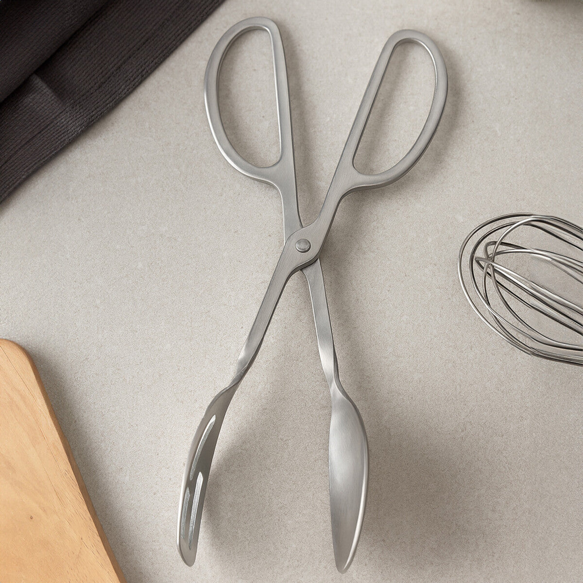 Brushed Stainless Steel Tongs | Hera