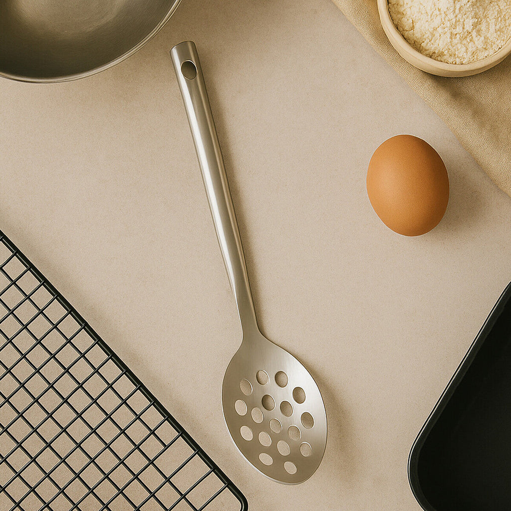 Stainless Steel Shiny Finish Slotted Spoon | Hera